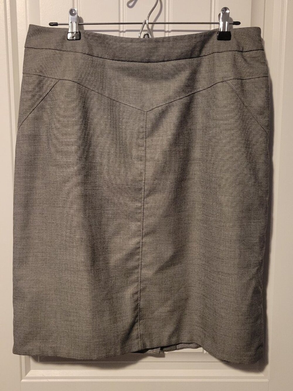 Jones New York Skirt Gray Women's Size 12 Lined Stretch